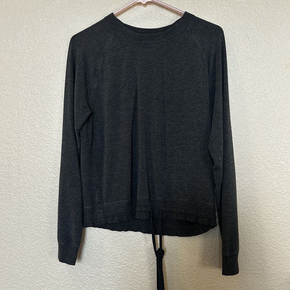 Banana Republic Baby Terry Gray Sweatshirt Drawstring Waist Small Sweater
